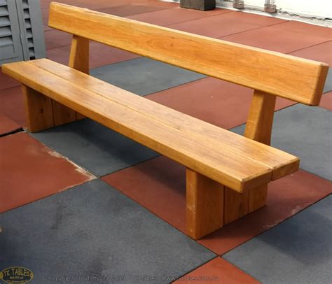 Memorial Wooden Bench Seat | Outdoor Timber Furniture | TK Tables