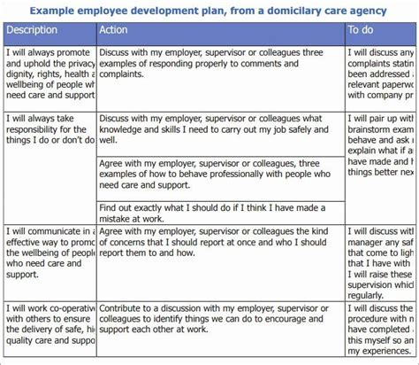 Employee Development Plan Examples Fresh Employee Development Plan Template | Employee ...