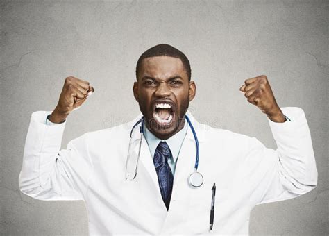 Angry Rude Upset Male Health Care Professional, Doctor Stock Photo - Image of crazy, furious ...