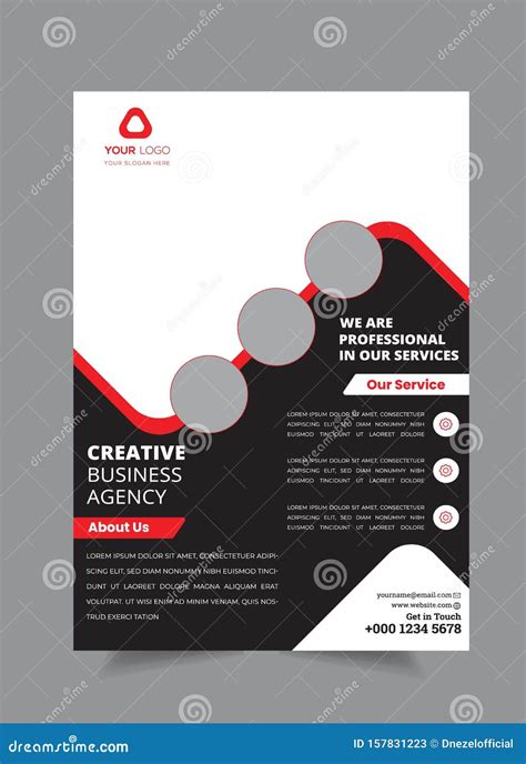 Corporate Business Flyer Size A4 Template, Creative Brochure Leaflet Template Stock Vector ...