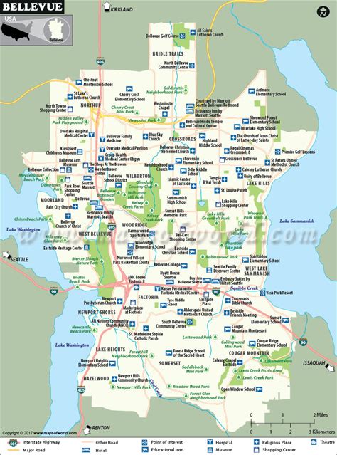 Bellevue Washington Zip Code Map