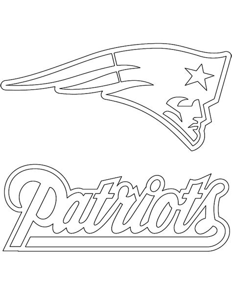 Logo of New England Patriots coloring page