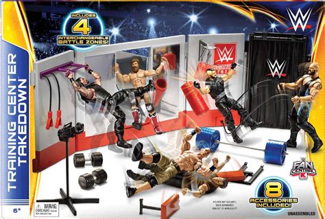 WWE Training Center Takedown Play Set - Toy Wrestling Action Figure ...