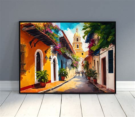 Colombia Art Print Colombia Canvas Art Cartagena Travel - Etsy