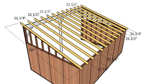 16x24 Run In Shed Roof Plans | HowToSpecialist - How to Build, Step by Step DIY Plans