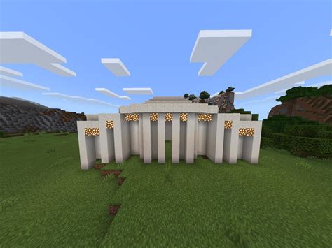 Brother asked me to build a capital building, I just finished the front : r/Minecraft