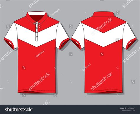 Polo Shirt Design Red White Stand Stock Vector (Royalty Free ...