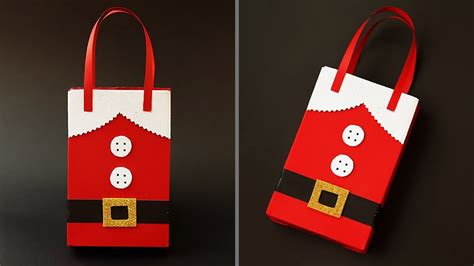 DIY Santa Claus Gift Bag For Christmas | How To Make a Paper Bag - YouTube