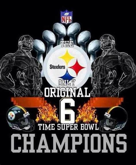 Pittsburgh Steelers 6 Super Bowl Trophies