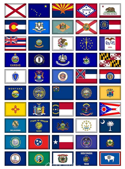 Miss Poppins 50 State Flags Free Printable - Bank2home.com