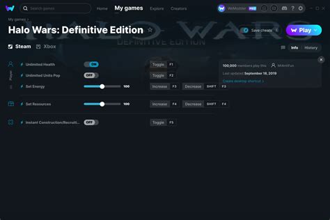 Halo Wars: Definitive Edition Cheats & Trainers for PC | WeMod