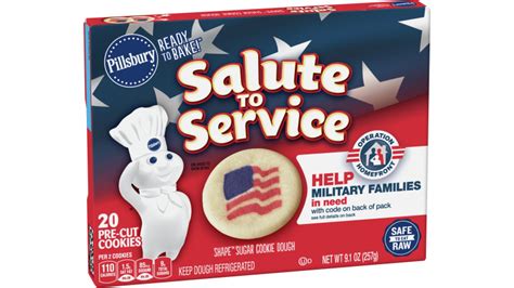 Pillsbury Shape Flag Sugar Cookie Dough, Salute To Service, 20 Pre-Cut ...