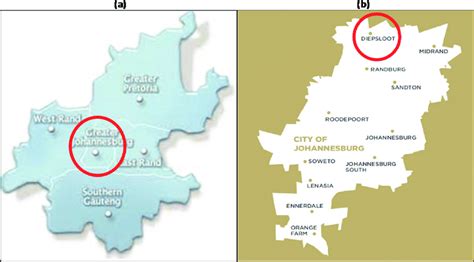 The map of Gauteng Province and the City of Johannesburg. The Map of ...