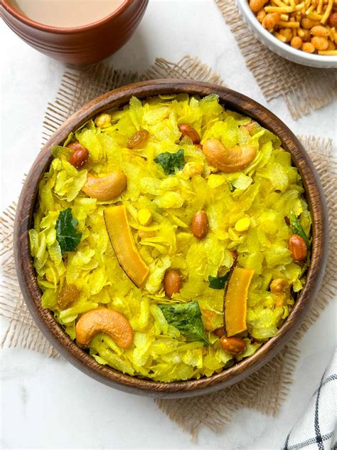 Poha Chivda Recipe (Namkeen) - Indian Veggie Delight