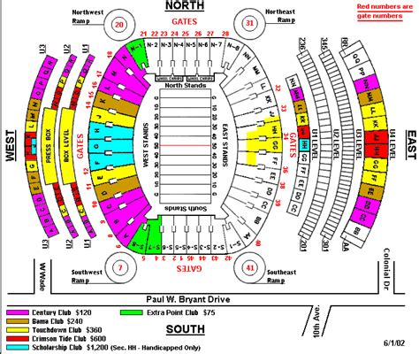 Tider Insider - Legion Field Seating Chart