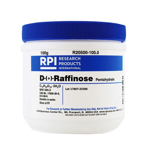 R20500-100.0 - D-(+)-Raffinose Pentahydrate, 100 Grams