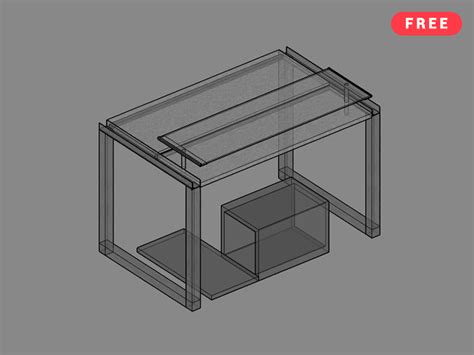 Free Workstation Table SketchUp Model by Musavvir Ahmed on Dribbble