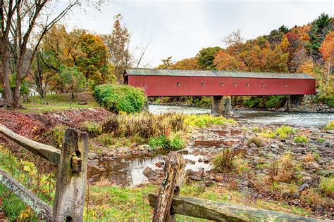 West Cornwall Covered Bridge - Housatonic River Photograph by Gary Heller