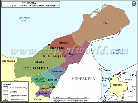 Guajira Map | La Guajira Colombia Map