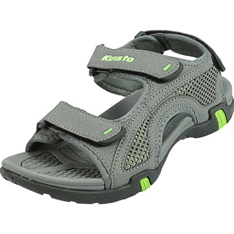 Kunsto Men's 4740-07 Grey Ankle-High Sport Sandals & Slide - 7.5M ...