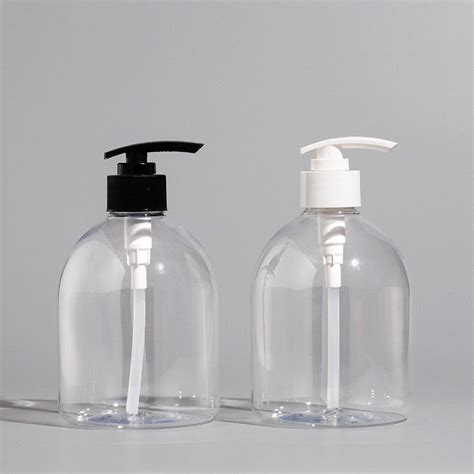 16 oz 500ml empty pump dispenser bottle for hand sanitizer 500ml bottle PET Transparency