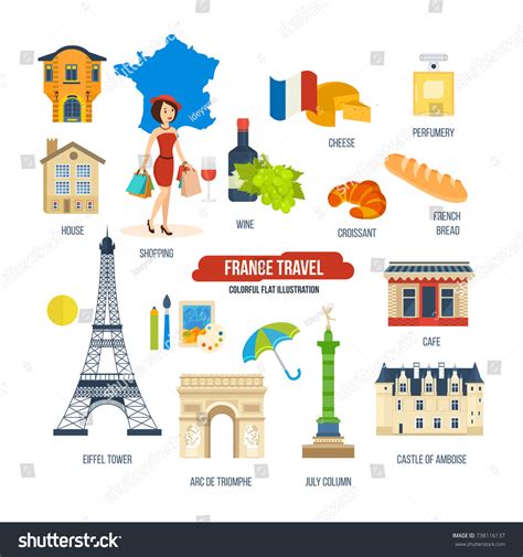 France Travel Concept Familiarity Traditions Culture Stock Illustration ...