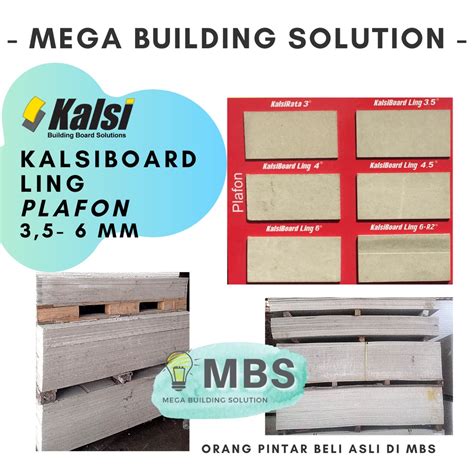 Jual Kalsiboard Ling 3,5 - 6 mm x 1200 x 2400 mm / Kalsi Ceiling Plafon - TAHAN RAYAP & AIR ...