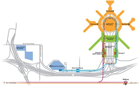 San Francisco International Airport Map - San Francisco Intl Airport ...