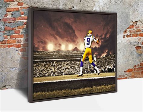 Joe Burrow Canvas Print LSU Tigers Wall Art Sports Art - Etsy