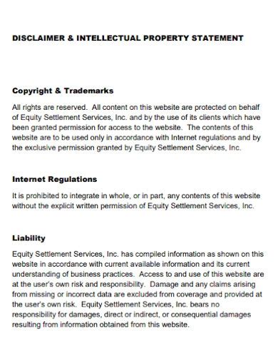 Copyright Disclaimer Statement - 10+ Examples, Format, How to Write, PDF