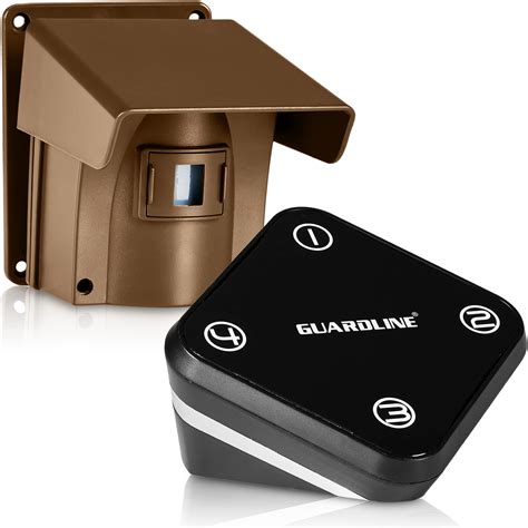 Buy Guardline 500 Foot Range Wireless Driveway Alarm [1 Motion Detector Alarm Sensor & 1 ...