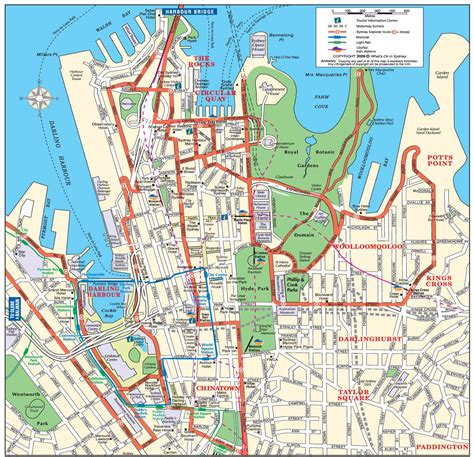 Sydney cbd map - Map of cbd sydney (Australia)