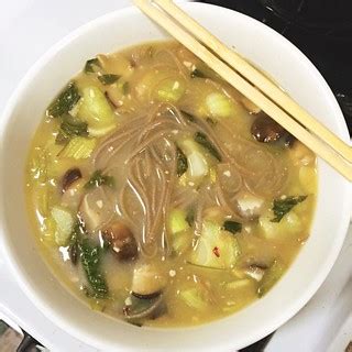 Light miso soup with shiitake mushrooms and bok choy | Flickr