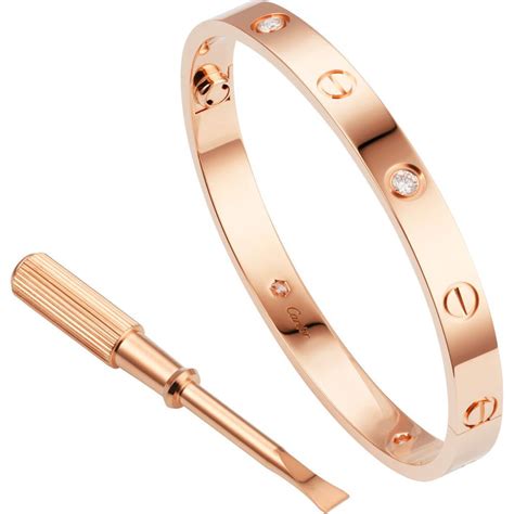 B6036017 - Pulsera LOVE 4 diamantes - Oro rosa, diamantes - Cartier - Cartier