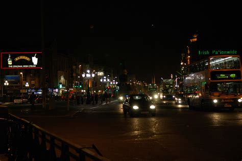 O'Connell Street, Dublin, Ireland / DUB Dublin - O Connell street by night 04 3008x2000 photo ...