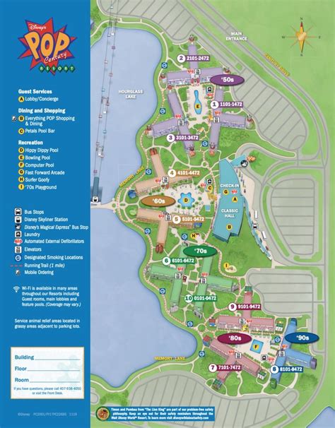 Disney's Pop Century Resort Map - wdwinfo.com