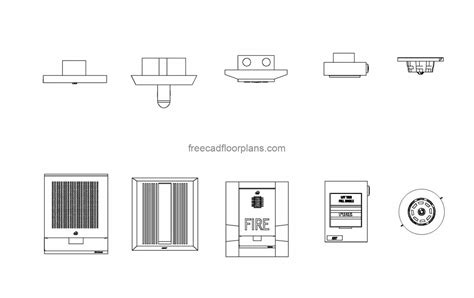 Fire Alarm, AutoCAD Block - Free Cad Floor Plans