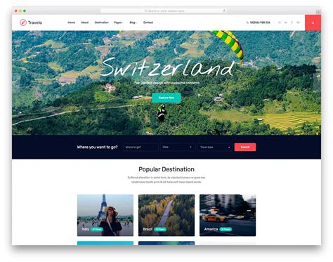 Travelo - travel agency website HTML Template - DesignHooks