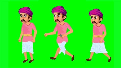 Village man new cartoon character green Screen | chroma toons new update 2023 - YouTube