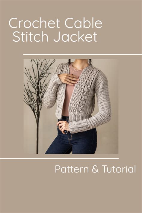 Crochet Pattern Cable Stitch Jacket Pattern PDF Download - Etsy | Jacket pattern, Crochet ...