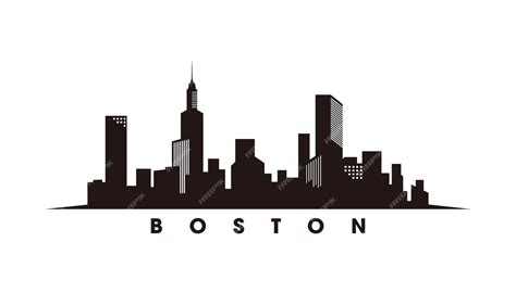 Premium Vector | Boston skyline silhouette vector