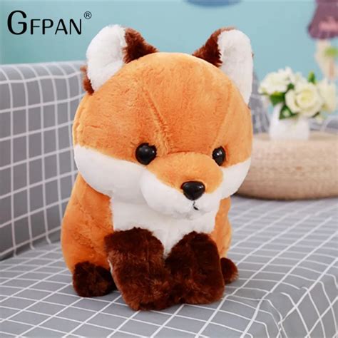 1pc 40cm Kawaii Fox Stuffed Plush Long Tail Fat Fox Toys Lovely Dolls ...