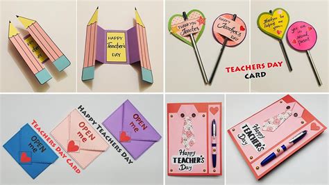 4 Teacher's Day Cards | DIY Happy Teachers Day Card | Handmade Teachers ...