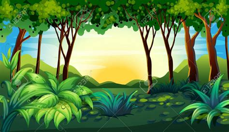 Jungle Scenery Drawing at GetDrawings | Free download