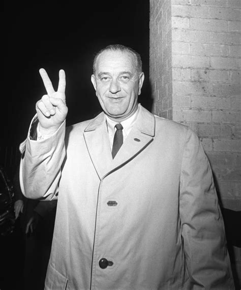 1964 Presidential Election Lyndon Johnson Gives The Victory Sign At The Driskill Hotel History ...