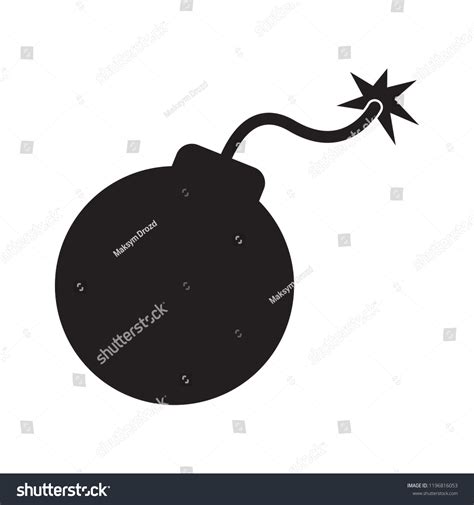 Bomb Icon Vector Illustration Flat Design Stock Vector (Royalty Free ...