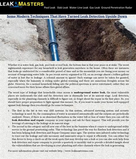 Underground Water Leak Detection by Jack Frye - Issuu