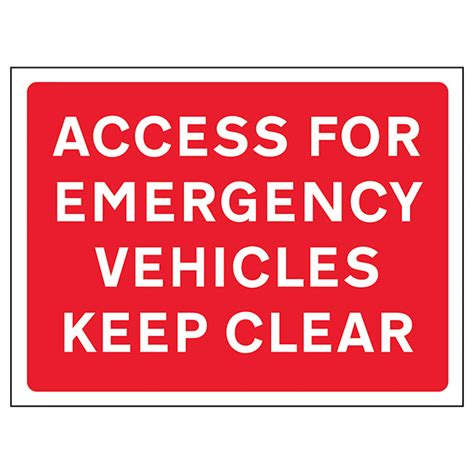 Access For Emergency Vehicles Keep Clear | Emergency Vehicle Parking | Parking Control Signs ...