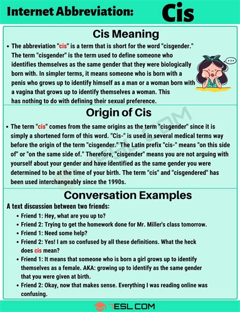 "Cis" Meaning | What Does the Term "Cis" Stand for? • 7ESL