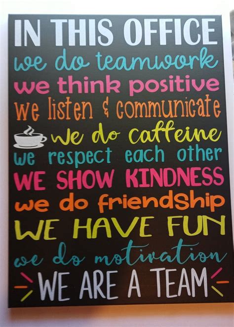 In This Office We Do Teamwork Motivational Quotes Painted Canvas in ...